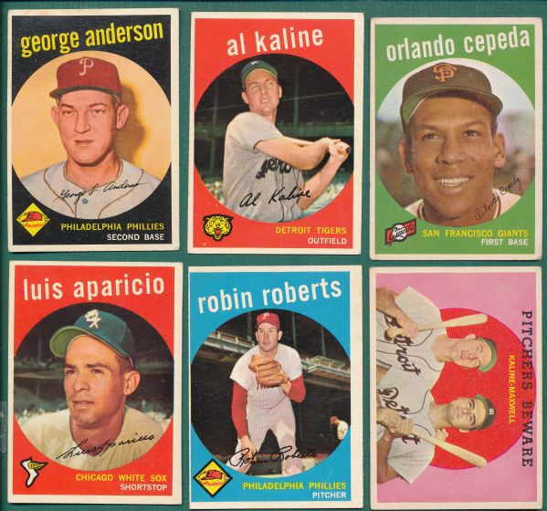 1959 Topps (98) Card Lot W/ Kaline