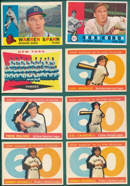 1960 Topps (73) Card Lot W/ Spahn