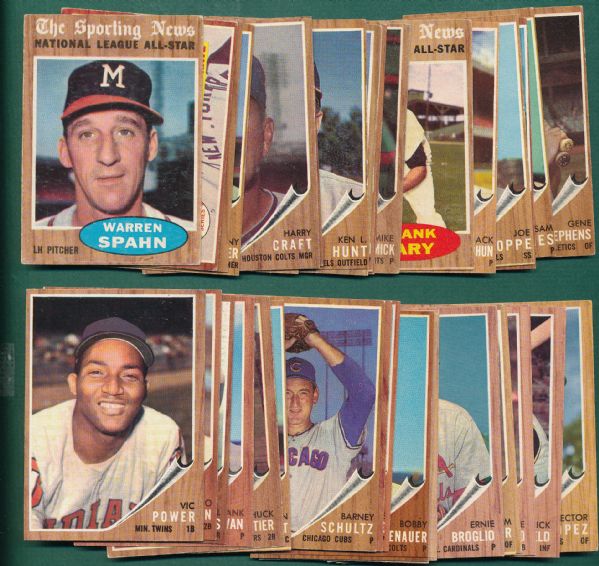 1962 Topps (42) Card Lot W/ Mantle