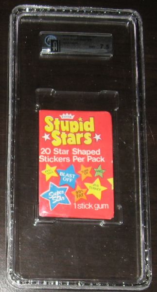 1976 Fleer Stupid Stars Stickers *Unopened Wax Pack*  GAI 7.5