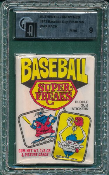 1973 Donruss Baseball Super Freaks Stickers *Unopened Wax Pack*  GAI 9