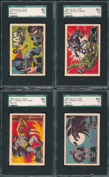 1966 A & BC Gum Batman, Black Bat, Lot of (15) SGC 84