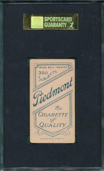 1909-1911 T206 Becker Piedmont Cigarettes SGC 30