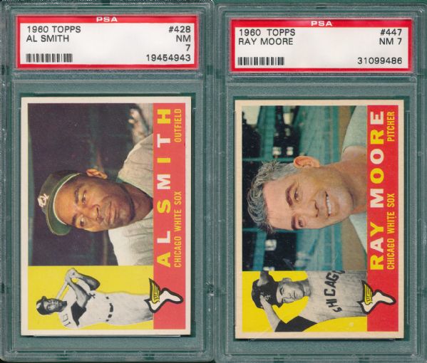 1960 Topps (4) Card Lot of Chicago Players PSA 7