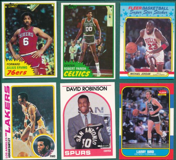 1971-89 Basketball Grab Bag Lot of (102) W/ Michael Jordan