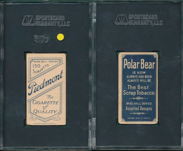 1909-1911 T206 Schulte, Front View, Donohue, & Krause (3) Card Lot SGC 10