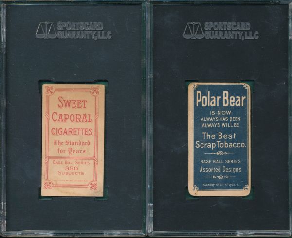 1909-1911 T206 Barbeau, Myers, & Raymond (3) Card Lot SGC 20