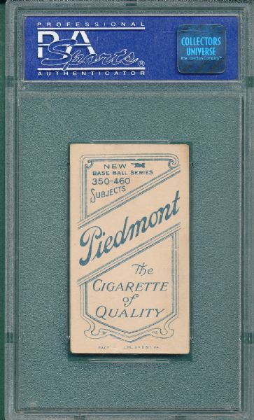 1909-1911 T206 Chase, Holding Trophy, Piedmont Cigarettes PSA 4