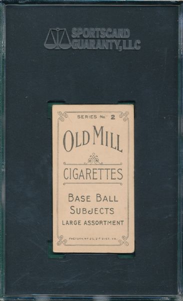 1910 T210-2 Brown Old Mill Cigarettes SGC 45