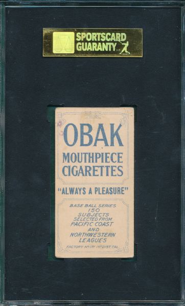1910 T212 Smith, H. Obak Cigarettes SGC 50 *150 Subject*