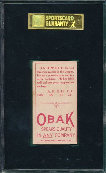 1911 T212 Ryan Obak Cigarettes SGC 40