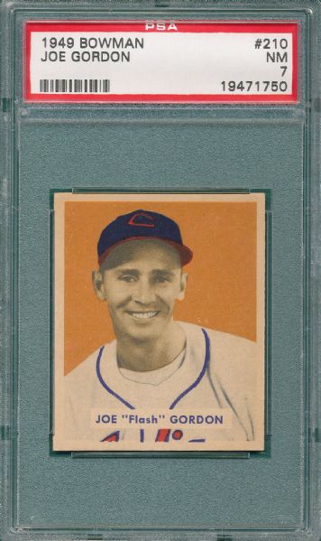 1949 Bowman #210 Joe Gordon PSA 7