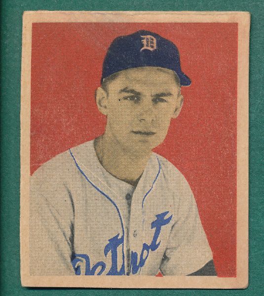 1949 Bowman #10 Ted Gray, Double Printed back, Joe Page *Unique Card*