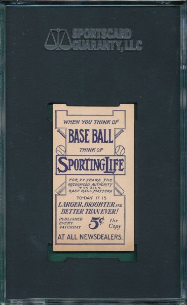 1910-11 M116 Bob Spade Sporting Life SGC 60