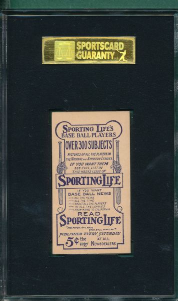 1910-11 M116 Bud Sharpe Sporting Life SGC 70