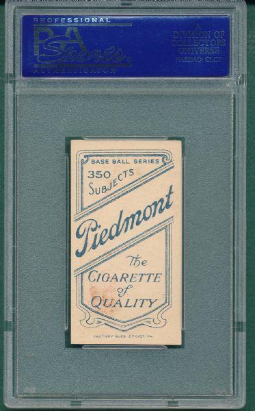 1909-1911 T206 Chase, Dark Cap, Piedmont Cigarettes PSA 6