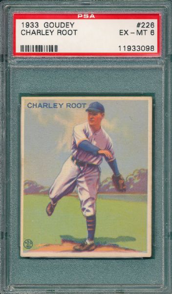 1933 Goudey #226 Charley Root PSA 6