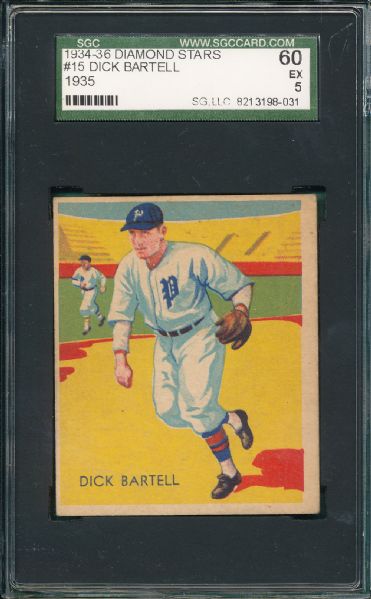 1934-36 Diamond Stars #15 Dick Bartell SGC 60