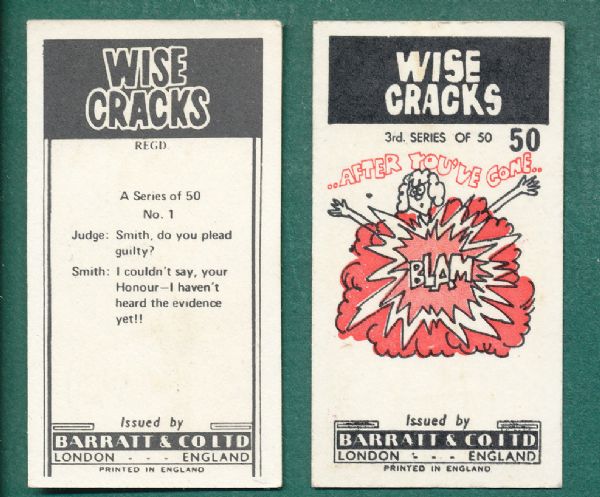 1969 Barratt's Wise Cracks Series 1 & 3 Complete Sets