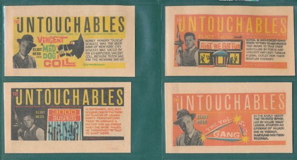 1962 Untouchables Complete Set (16) W/ Stickers