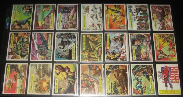 1965 Topps Battle Cards Lot of (33) Different W/ #1 Card