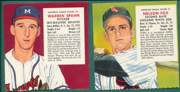 1955 Red Man Tobacco Lot of (14) W/ Spahn