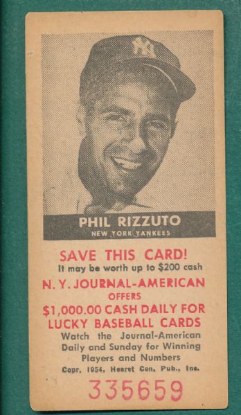 1954 New York Journal-American Phil Rizzuto
