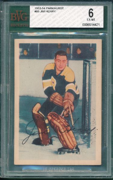 1953 Parkhurst #86, 93 & 97, Boston Bruins, Lot of (3) BVG 6