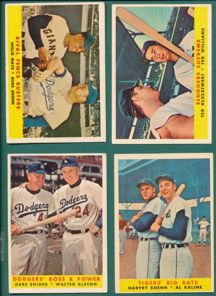 1958 Topps Lot of (4) Specials W/ Mays & Williams