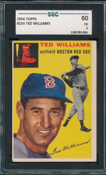 1954 Topps #250 Ted Williams SGC 60 