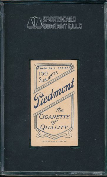 1909-1911 T206 Rucker, Portrait, Piedmont Cigarettes SGC 60