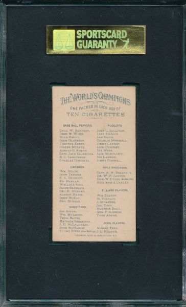 1887 N28 R L Caruthers Allen & Ginter Cigarettes SGC 50