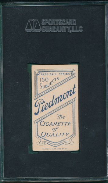 1909-1911 T206 Mathewson, Portrait, Piedmont Cigarettes SGC 50