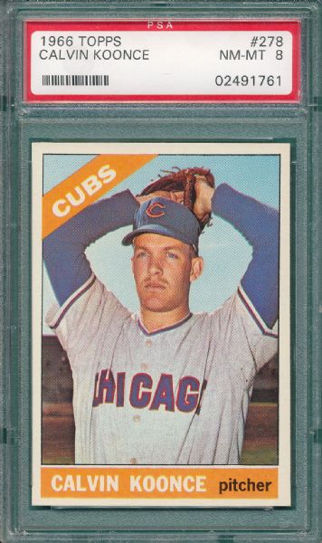 1966 Topps Lot of (3) Cubs W/ Ellsworth PSA 8