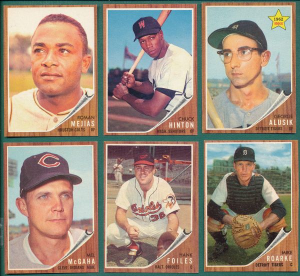 1962 Topps Lot of (8) W/ Banks
