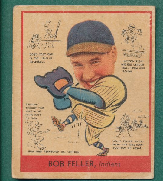 1938 Goudey Heads Up #288 Bob Feller *Rookie*