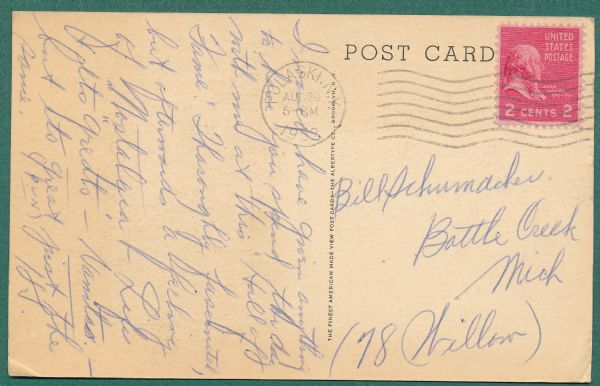 1950s Lot of (3) Postcard & Exhibits W/ Ty Cobb