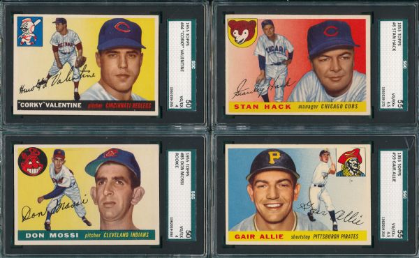 1955 Topps Lot of (10) W/ Jay, SGC 