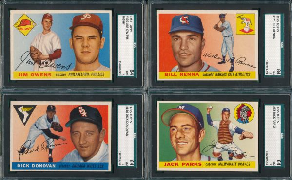 1955 Topps Lot of (4) W/ Owens SGC 84 *High Number*