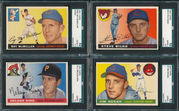 1955 Topps Lot of (4) W/ McMillan SGC 82 *High Number*