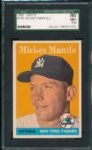 1958 Topps #150 Mickey Mantle SGC 86