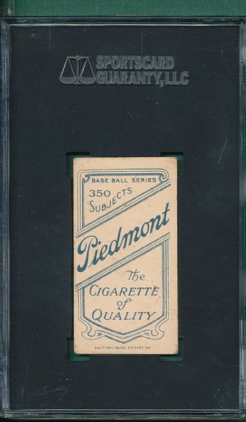 1909-1911 T206 Dahlen, Brooklyn, Piedmont Cigarettes SGC 40