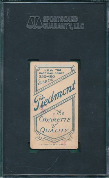 1909-1911 T206 Gandil Piedmont Cigarettes SGC 30