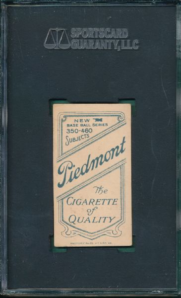 1909-1911 T206 Kleinow, Boston, Piedmont Cigarettes SGC 45