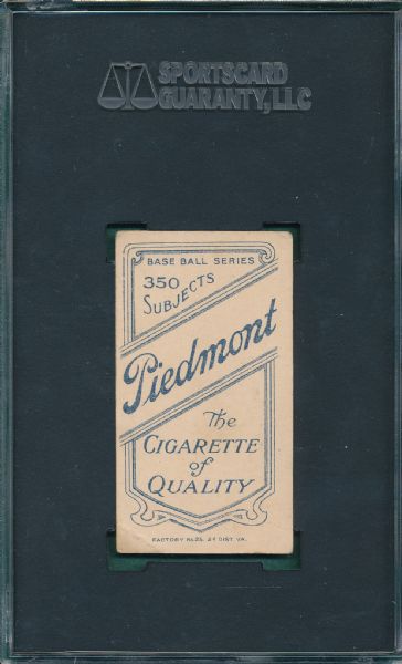 1909-1911 T206 Willis, Throwing, Piedmont Cigarettes SGC 40