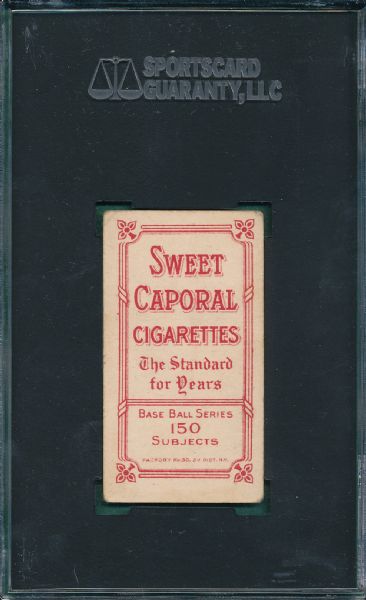 1909-1911 T206 Murphy, Throwing, Sweet Caporal Cigarettes SGC 45 *Horizontal*