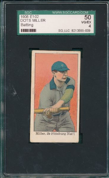 1908 E102 Dots Miller SGC 50