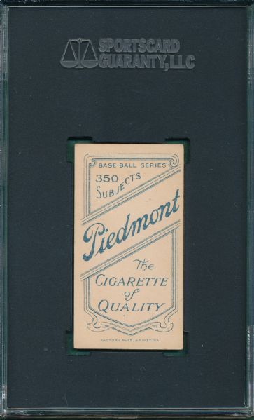 1909-1911 T206 Ganzel Piedmont Cigarettes SGC 70