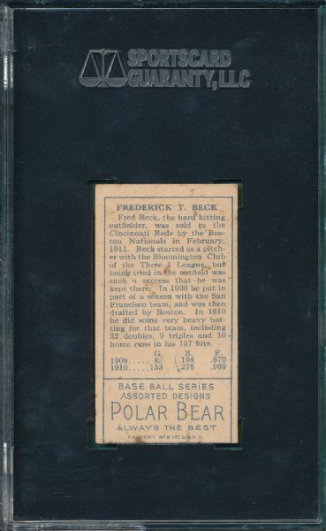 1911 T205 Beck Polar Bear Tobacco SGC 50