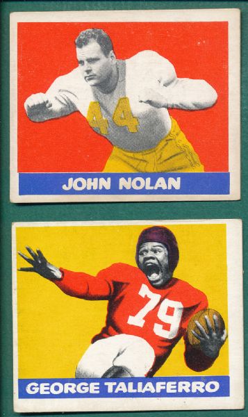 1948 Leaf FB #20 Taliaferro & #40 Nolan, (2) Card Lot 
